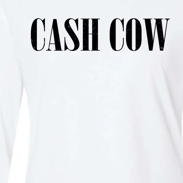 Cash Cow Womens Cotton Relaxed Long Sleeve T-Shirt