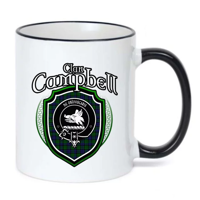 Campbell Clan Crest Scottish Clan Campbell Family Badge Black Color Changing Mug