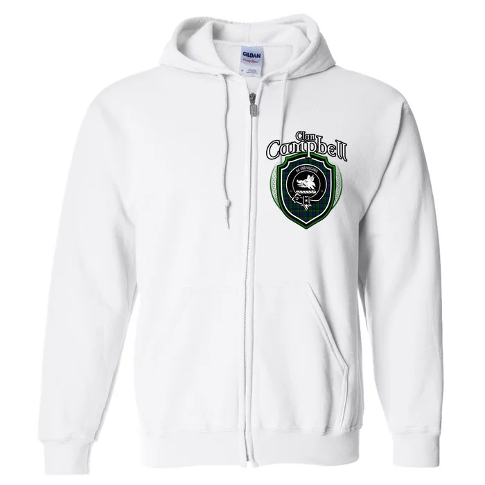 Campbell Clan Crest Scottish Clan Campbell Family Badge Full Zip Hoodie