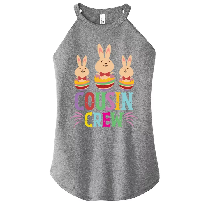 Cousin Crew Cute Bunny Rabbit Matching Easter Day Party Gift Women’s Perfect Tri Rocker Tank