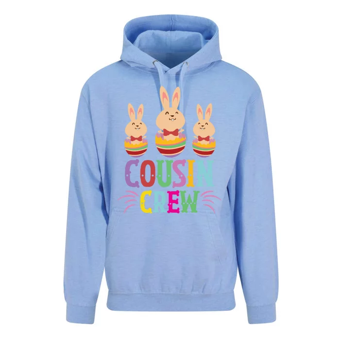 Cousin Crew Cute Bunny Rabbit Matching Easter Day Party Gift Unisex Surf Hoodie