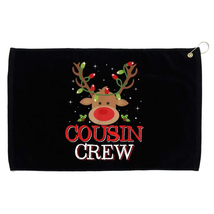 Christmas Cousin Crew Funny Reindeer Matching Pajama Grommeted Golf Towel