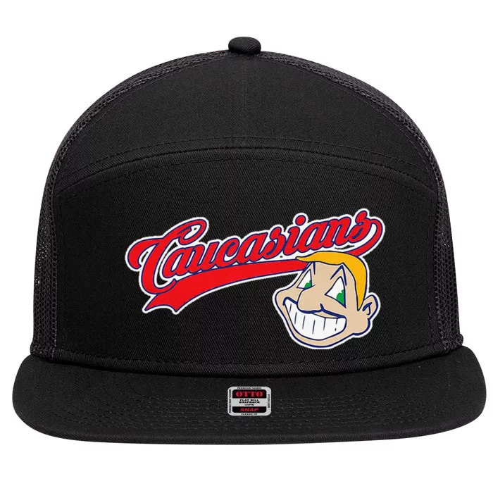 Cleveland Caucasians 7 Panel Mesh Trucker Snapback Hat