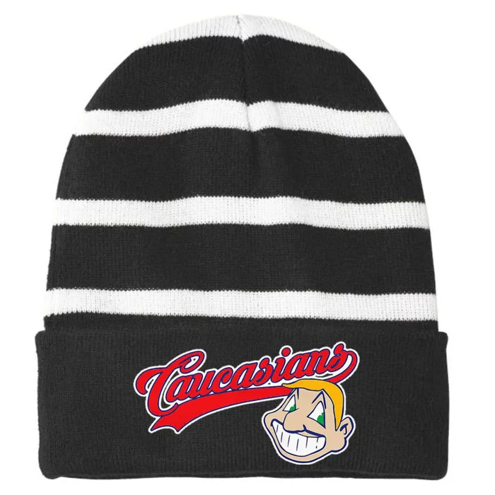 Cleveland Caucasians Striped Beanie with Solid Band