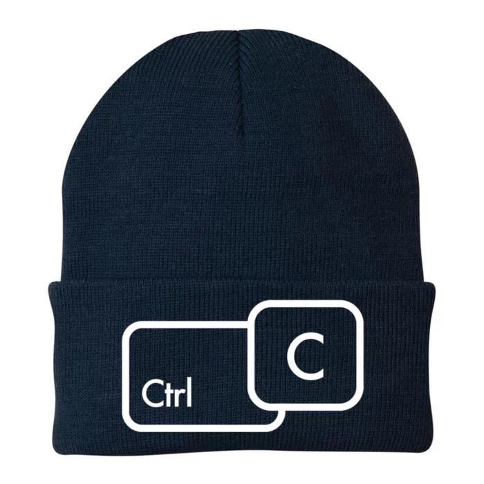 Ctrl C Copy Paste Family Matching Great Gift Knit Cap Winter Beanie