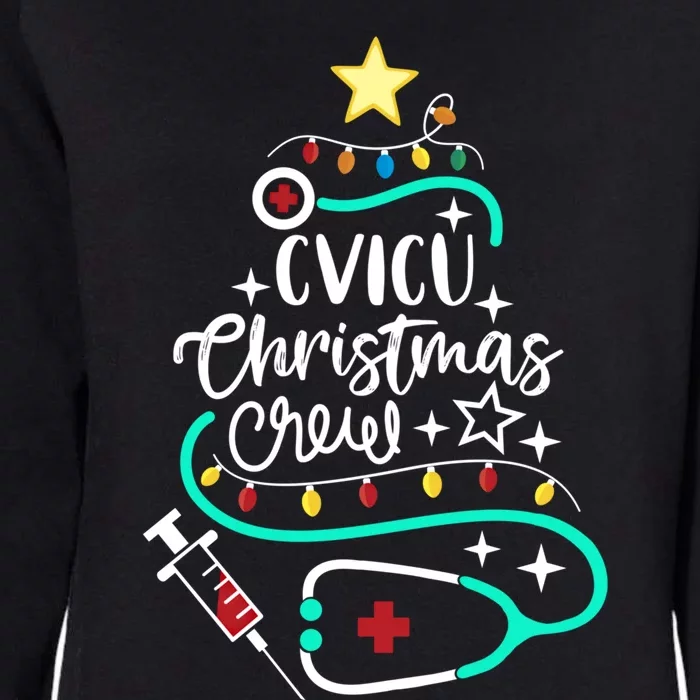 Cvicu Christmas Crew Cardiovascular Nurse Icu Tech Secretary Gift Womens California Wash Sweatshirt