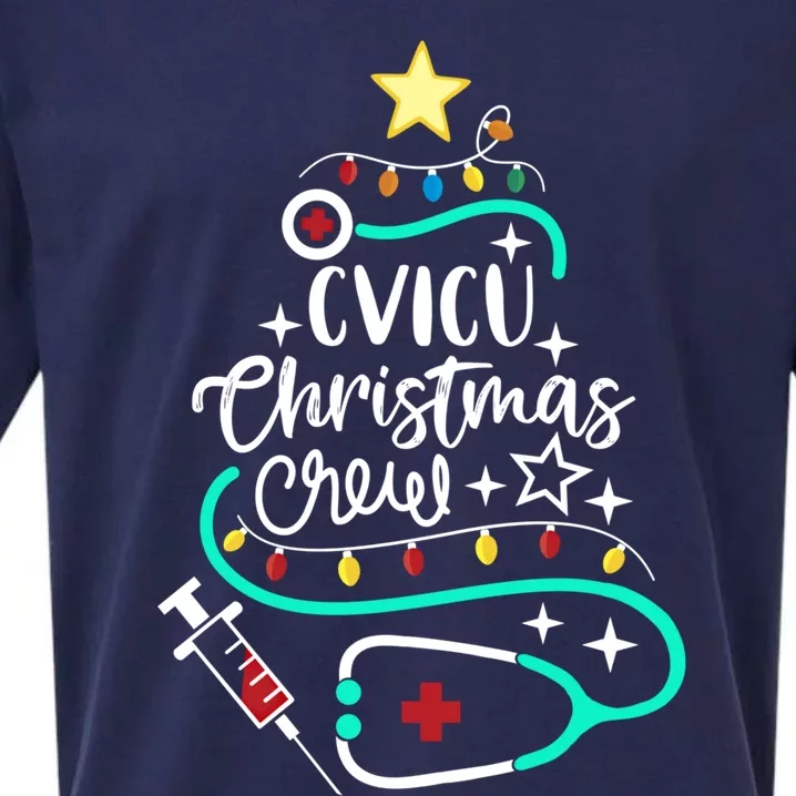 Cvicu Christmas Crew Cardiovascular Nurse Icu Tech Secretary Gift Sueded Cloud Jersey T-Shirt