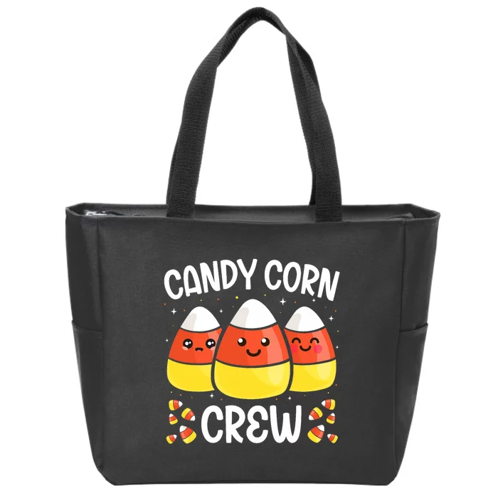 Candy Corn Crew Halloween Costume Friends Zip Tote Bag