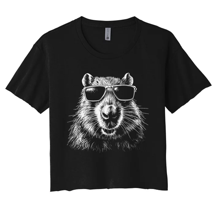 Capybara Capybara Capybara Women's Crop Top Tee