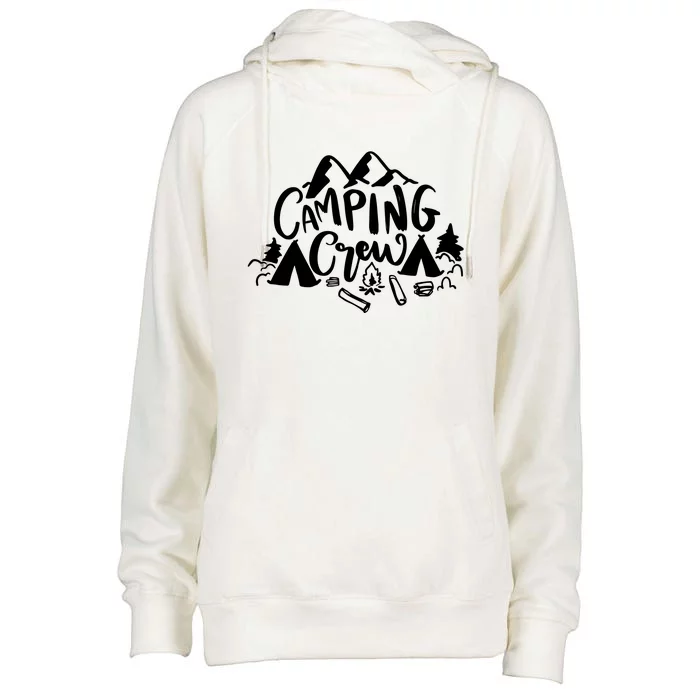 Camping Crew Camp Trip For Campers Womens Funnel Neck Pullover Hood