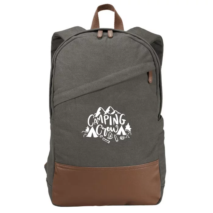 Camping Crew Camp Trip For Campers Cotton Canvas Backpack