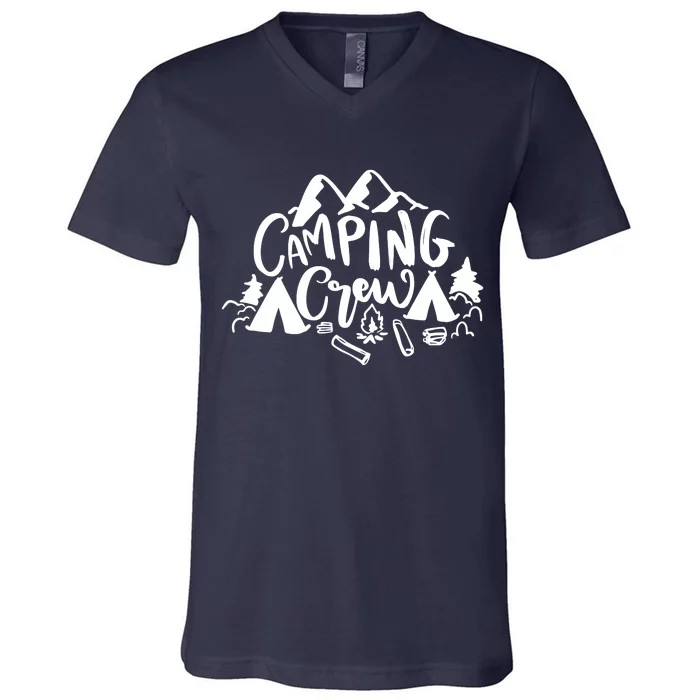 Camping Crew Camp Trip For Campers V-Neck T-Shirt