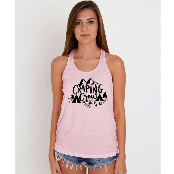 Camping Crew Camp Trip For Campers Women's Knotted Racerback Tank