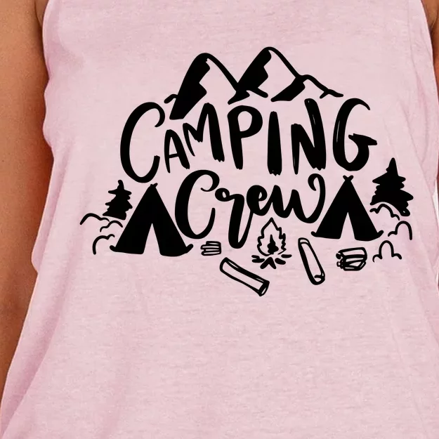 Camping Crew Camp Trip For Campers Women's Knotted Racerback Tank