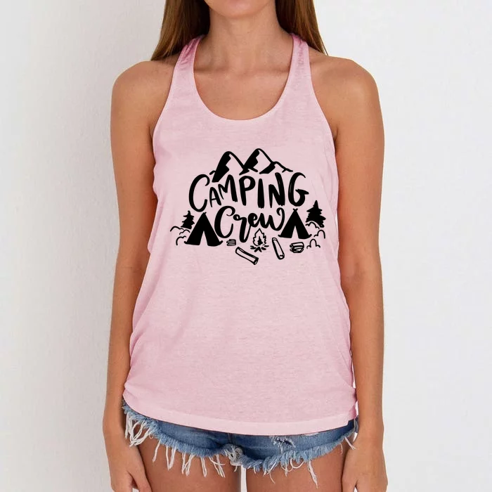 Camping Crew Camp Trip For Campers Women's Knotted Racerback Tank