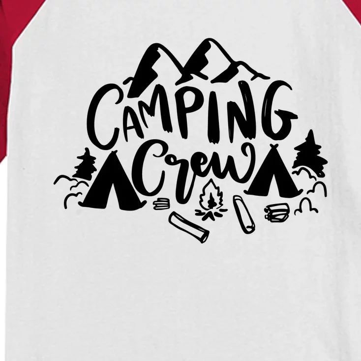 Camping Crew Camp Trip For Campers Kids Colorblock Raglan Jersey