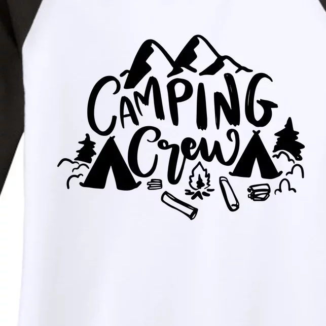 Camping Crew Camp Trip For Campers Women's Tri-Blend 3/4-Sleeve Raglan Shirt