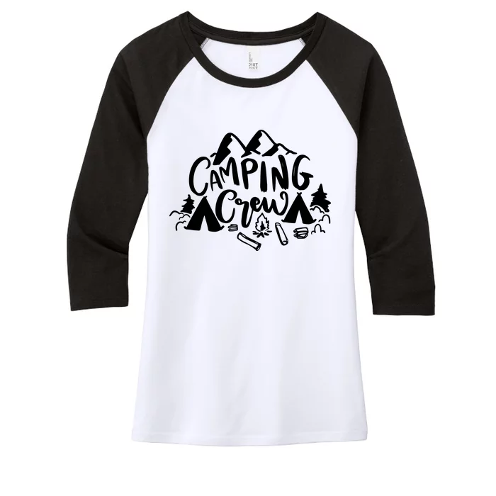 Camping Crew Camp Trip For Campers Women's Tri-Blend 3/4-Sleeve Raglan Shirt