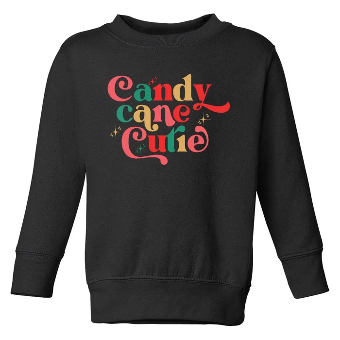 Candy Cane Cutie Funny Christmas Boy Girls Xmas Pajama Toddler Sweatshirt