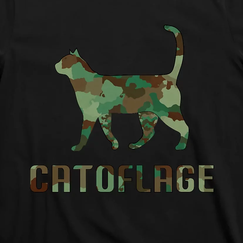 Camo Cat Catoflage Funny Cat Lover Cute Kitten Meow Cats T-Shirt