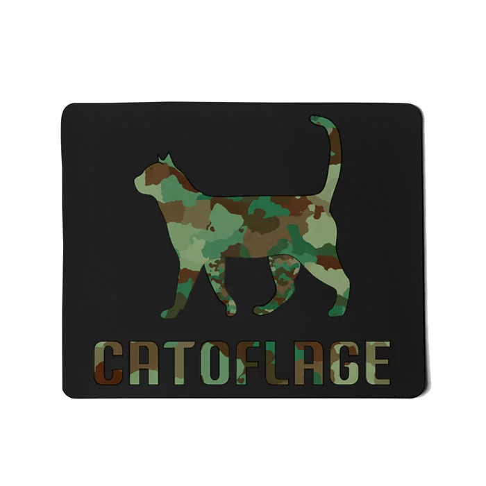 Camo Cat Catoflage Funny Cat Lover Cute Kitten Meow Cats Mousepad