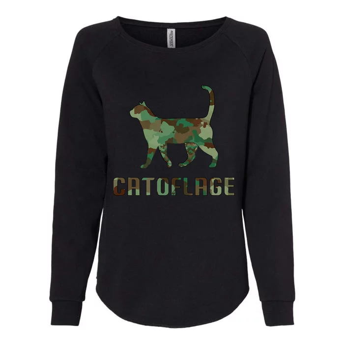 Camo Cat Catoflage Funny Cat Lover Cute Kitten Meow Cats Womens California Wash Sweatshirt