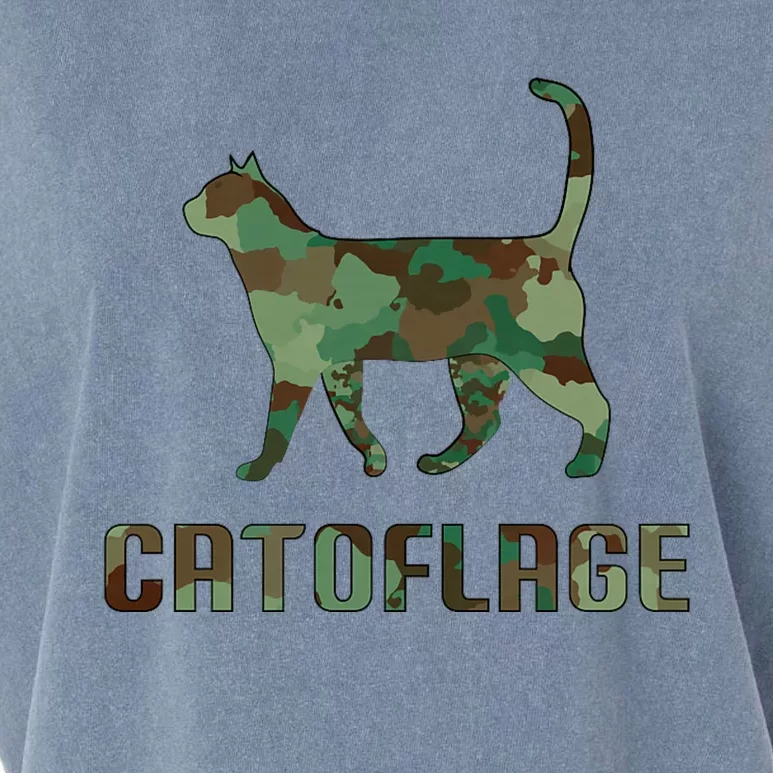 Camo Cat Catoflage Funny Cat Lover Cute Kitten Meow Cats Garment-Dyed Women's Muscle Tee