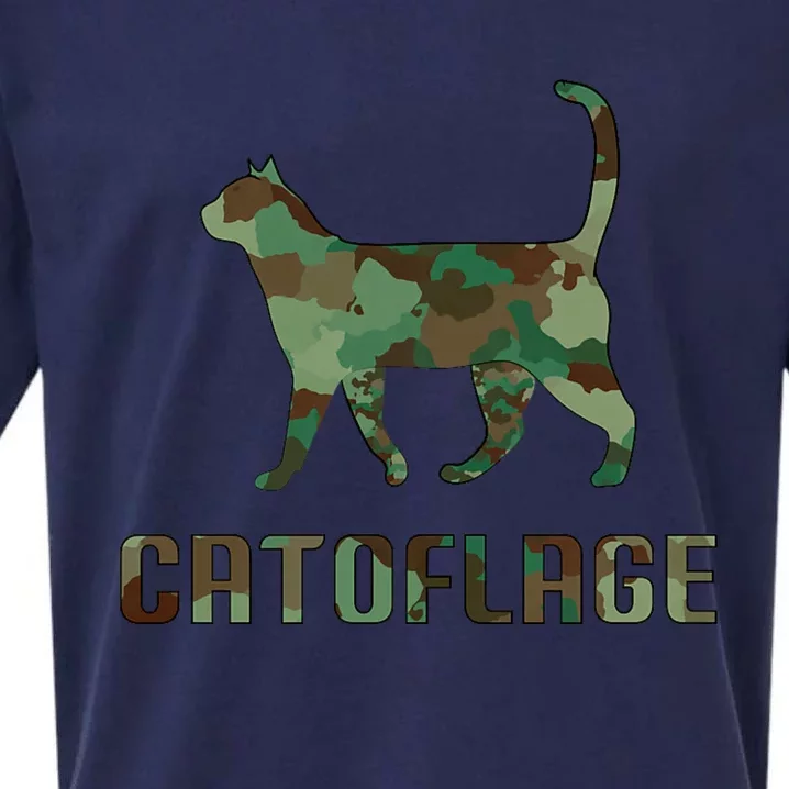 Camo Cat Catoflage Funny Cat Lover Cute Kitten Meow Cats Sueded Cloud Jersey T-Shirt