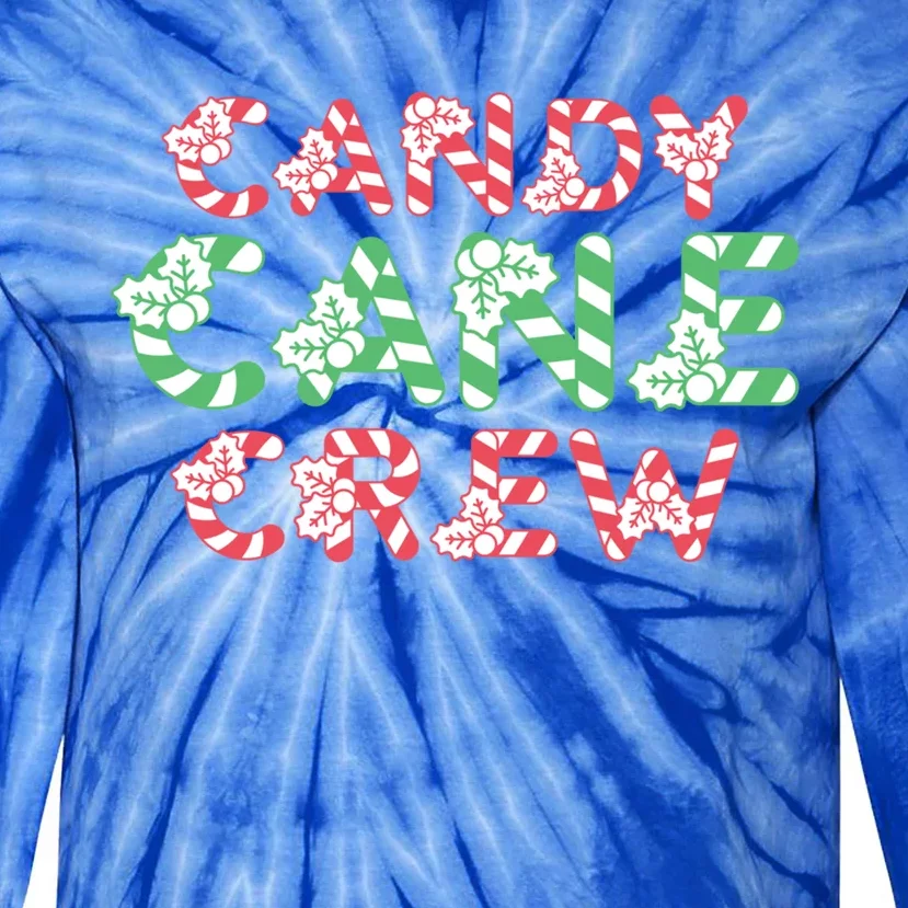 Candy Cane Crew Christmas Sweets Family Matching Costume Great Gift Tie-Dye Long Sleeve Shirt