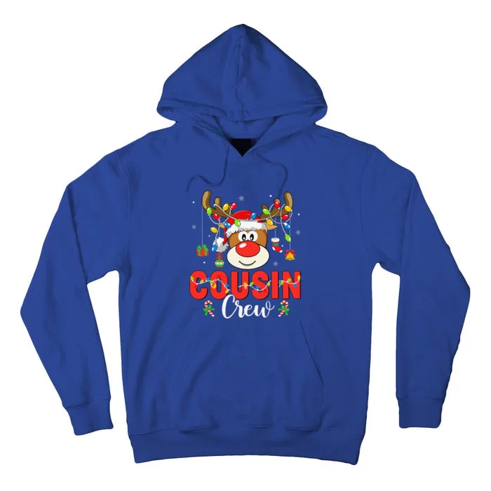 Christmas Cousin Crew Reindeer Matching Pajama Xmas Holiday Tall Hoodie