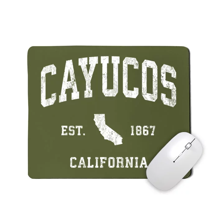 Cayucos California Ca Vintage Athletic Mousepad