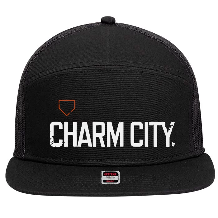 Charm City 7 Panel Mesh Trucker Snapback Hat