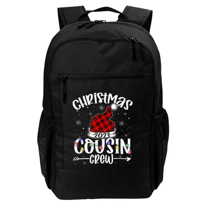 Christmas Cousin Crew Funny Red Plaid Matching Pajama Daily Commute Backpack