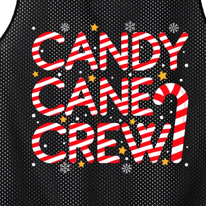 Candy Cane Crew Christmas Candy Cane Xmas Pajamas Mesh Reversible Basketball Jersey Tank