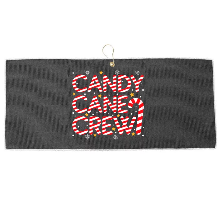 Candy Cane Crew Christmas Candy Cane Xmas Pajamas Large Microfiber Waffle Golf Towel