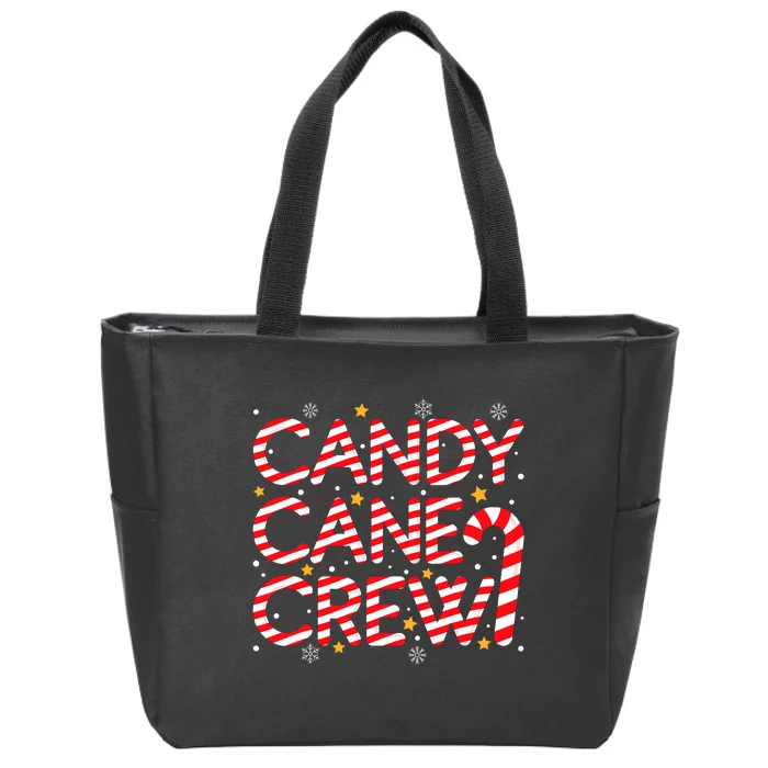 Candy Cane Crew Christmas Candy Cane Xmas Pajamas Zip Tote Bag