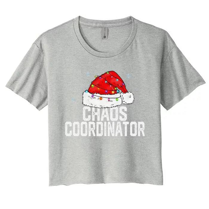 Chaos Coordinator Christmas Funny Family Matching Group Xmas Women's Crop Top Tee