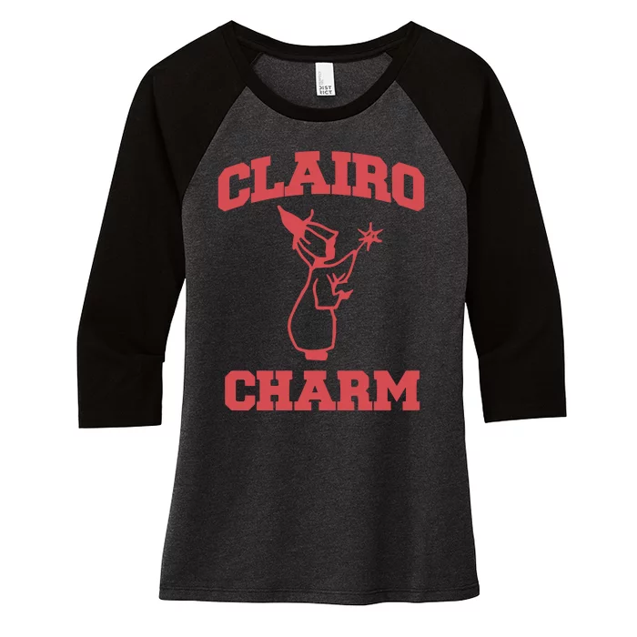 Claire Cottrill Clairo Charm Angel Women's Tri-Blend 3/4-Sleeve Raglan Shirt