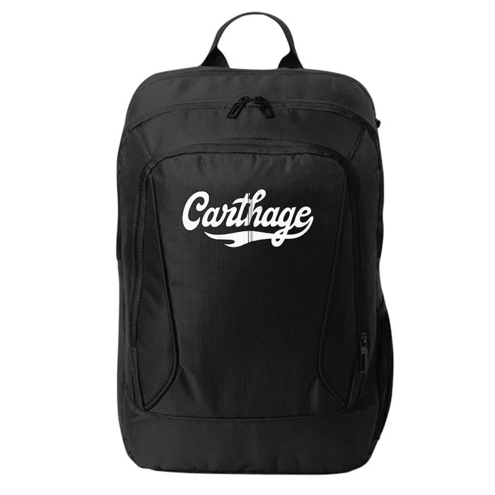 Carthage College Classic Athletic Script Throwback Vintage City Backpack