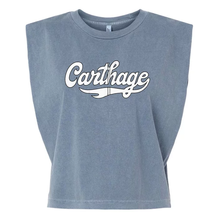 Carthage College Classic Athletic Script Throwback Vintage Garment-Dyed Women's Muscle Tee