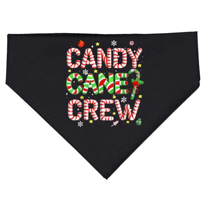 Candy Cane Crew Christmas Candy Love Funny Family Pajama USA-Made Doggie Bandana