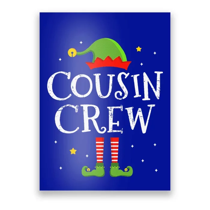 Christmas Cousin Crew With Elf Costume For Family Xmas Poster