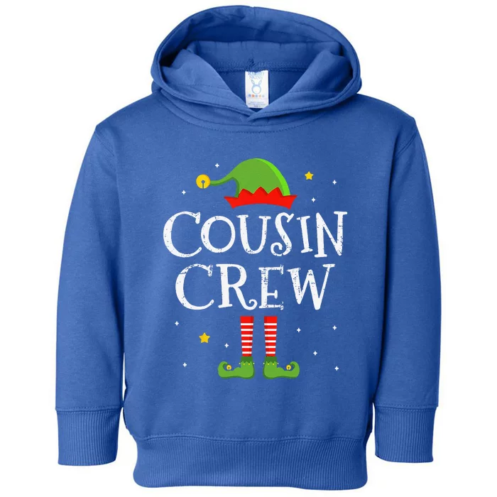 Christmas Cousin Crew With Elf Costume For Family Xmas Toddler Hoodie