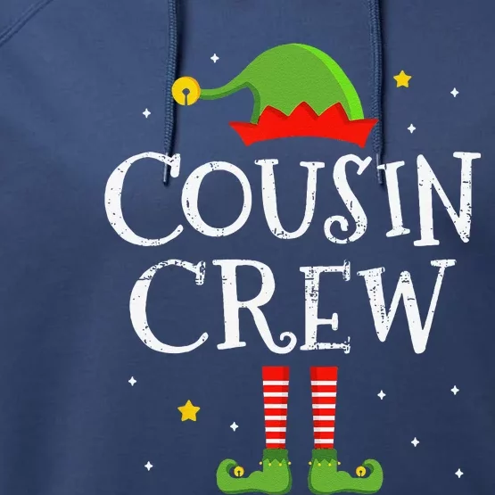 Christmas Cousin Crew With Elf Costume For Family Xmas Performance Fleece Hoodie