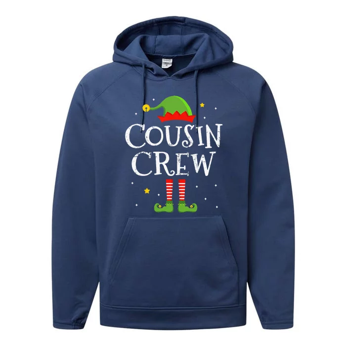 Christmas Cousin Crew With Elf Costume For Family Xmas Performance Fleece Hoodie