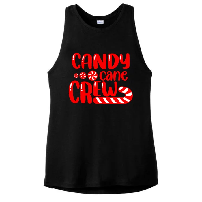 Candy Cane Crew Matching Family Group Candy Lover Pajamas Ladies Tri-Blend Wicking Tank