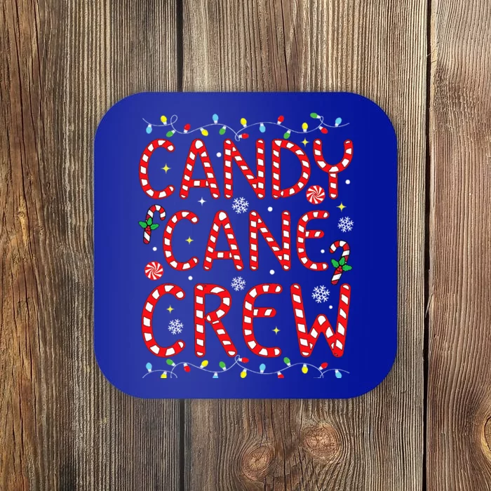 Candy Cane Crew Funny Christmas Candy Cane Lover Xmas Pajama Coaster