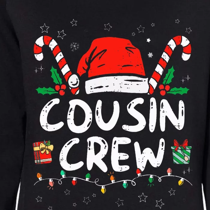 Christmas Cousin Crew Santa Hat Kids Womens California Wash Sweatshirt