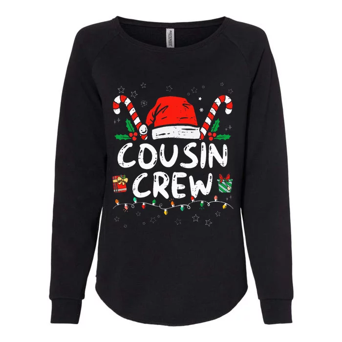 Christmas Cousin Crew Santa Hat Kids Womens California Wash Sweatshirt