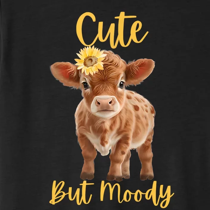 Cute Cowmoody Cow Lovers Farm Cowgirl Baby Cow An Sunflower ChromaSoft Performance T-Shirt